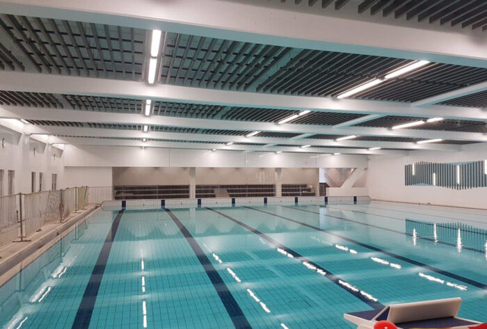 Lighting indoor swimming pool